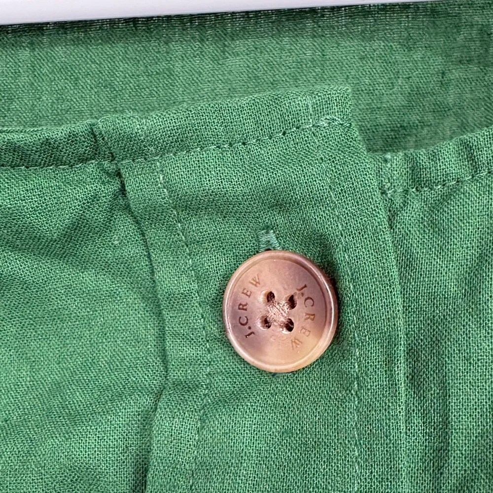 J. Crew Factory Linen Blend Button Front Shell Tank Green - Picture 5 of 9